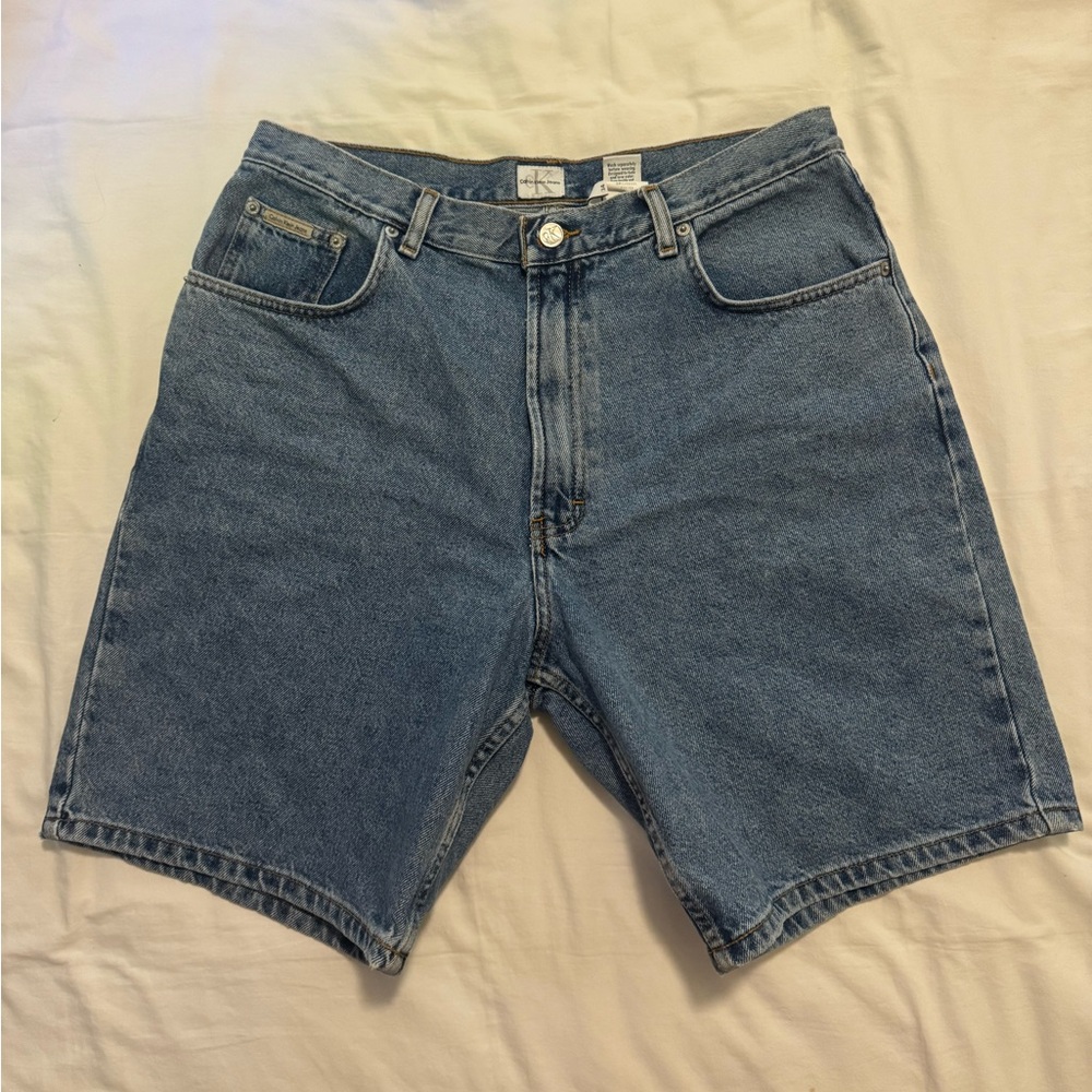 Calvin Klein Jeans Unisex Denim Shorts - Blue Wash